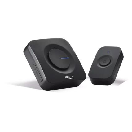 Bežični zvonac na baterije 3xAAA, IP56, crne boje