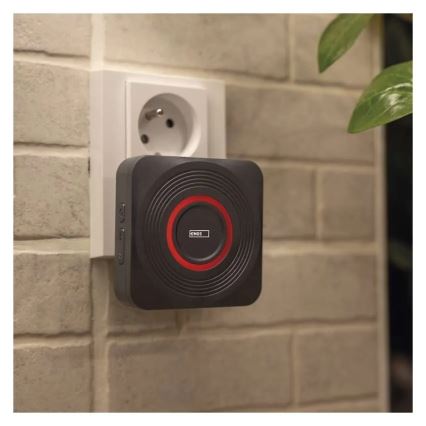 Bežični zvonac za utičnicu GoSmart 230V + 1xCR2032 siva Wi-Fi