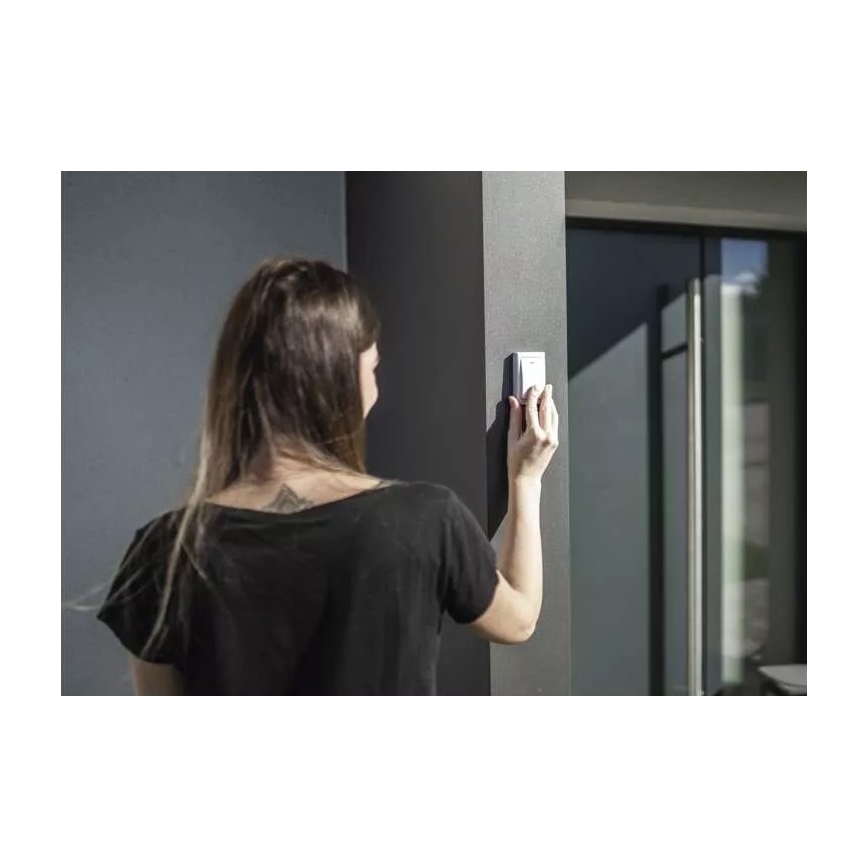 Bežični zvončić za utičnicu 230 V, IP44, beo