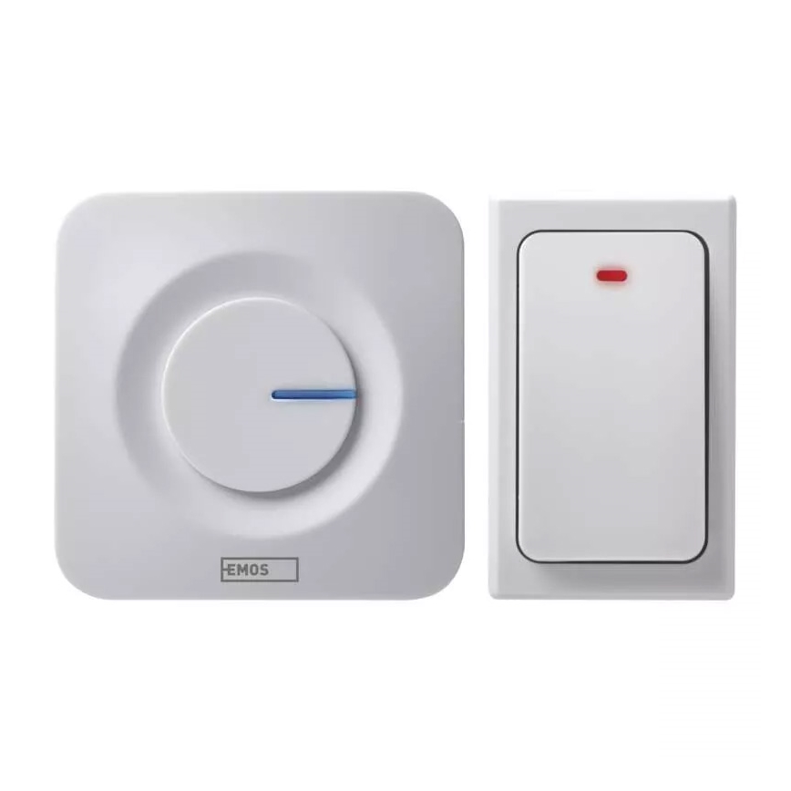 Bežični zvončić za utičnicu 230 V, IP44, beo