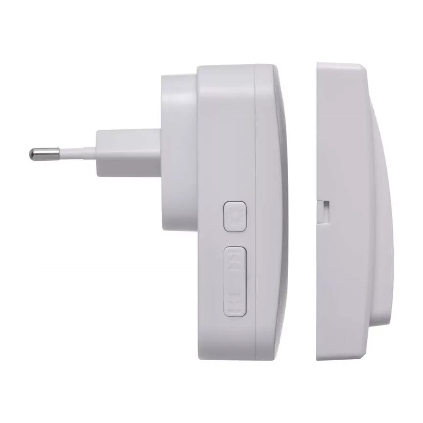 Bežični zvončić za utičnicu 230 V, IP44, beo