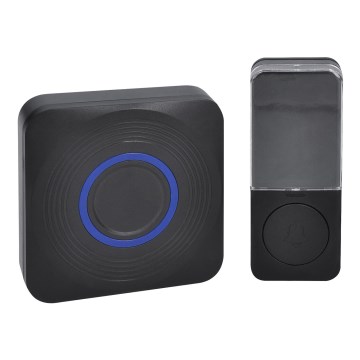 Bežični zvono na baterije 3V/3xAAA IP56 crno