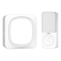 Bežično zvono sa LED osvetljenjem za utičnicu 230V/1xCR2032 IP56 belo
