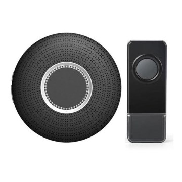 Bežično zvono u utičnicu 230V/1xA23 IP55 crno