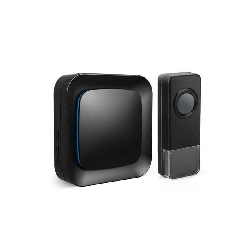 Bežično zvono za utičnicu 230V/1xA23 IP55 crno