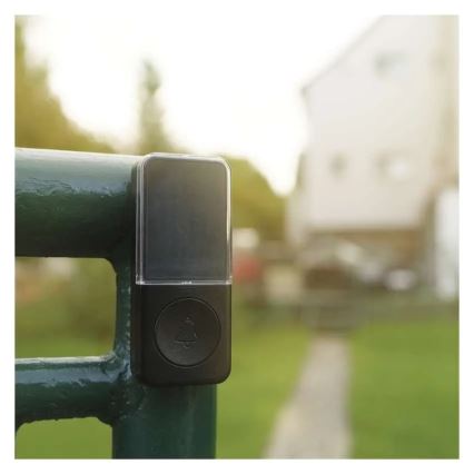 Bežično zvono za utičnicu 230V + 1xCR2032 crno