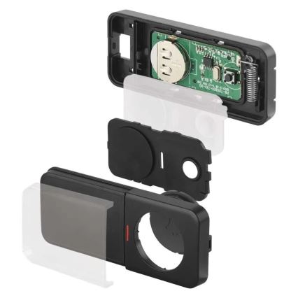 Bežično zvono za utičnicu 230V + 1xCR2032 crno