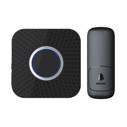 Bežično zvono za utičnicu, kinetičko, 230 V, crno