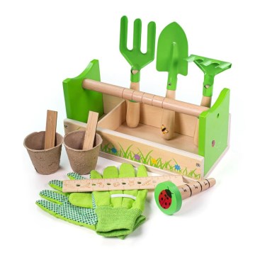 Bigjigs Toys - Baštenski set u gajbici