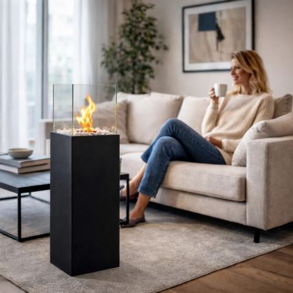 BIO kamin ALICANTE 26,5x80,5 cm 2kW crne boje
