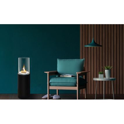BIO kamin ROMA 26,5x80,5 cm 2kW crna + zaštitni poklopac