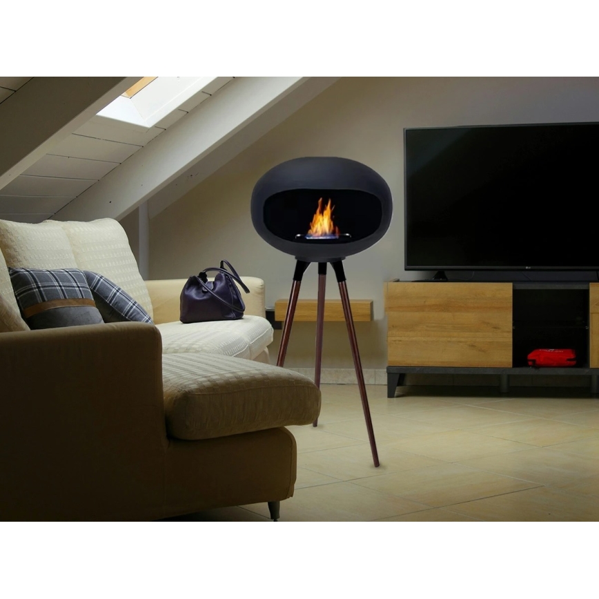 BIO kamin TOKIO 45x100 cm 2kW crni