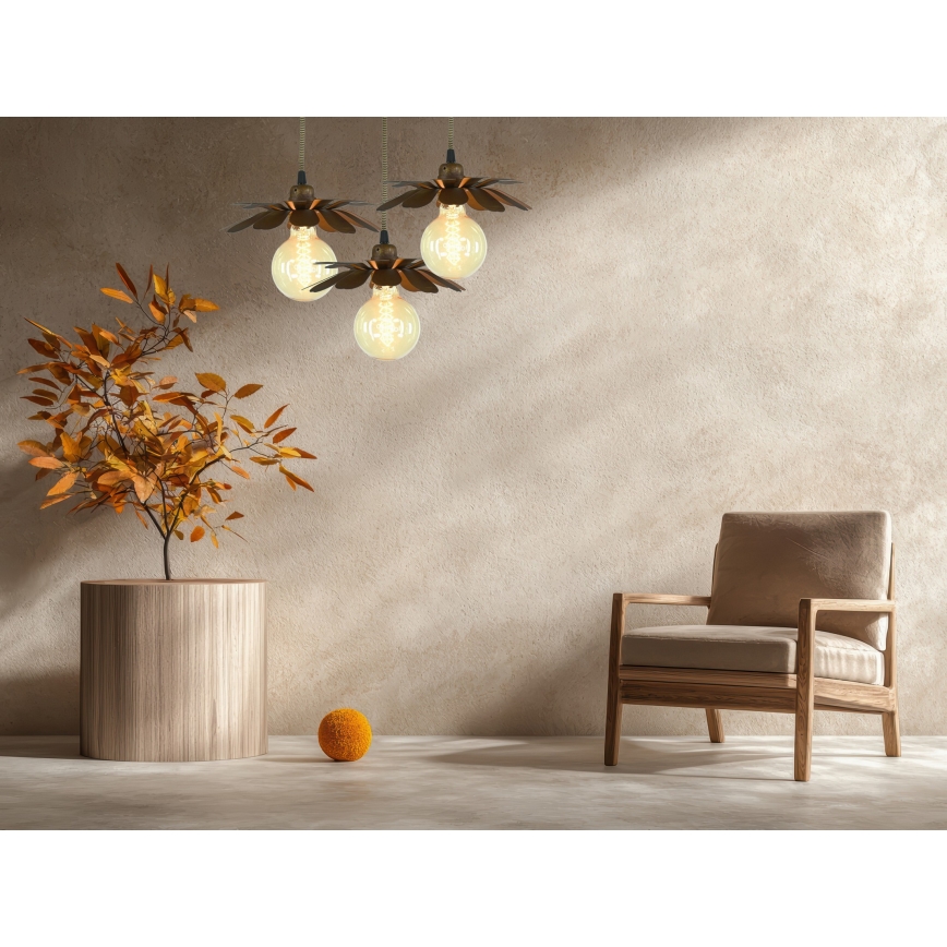 Bohemia-Design - Luster na sajli 1xE27/60W/230V bronzan
