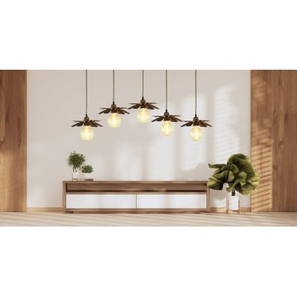 Bohemia-Design - Luster na sajli 1xE27/60W/230V bronzan