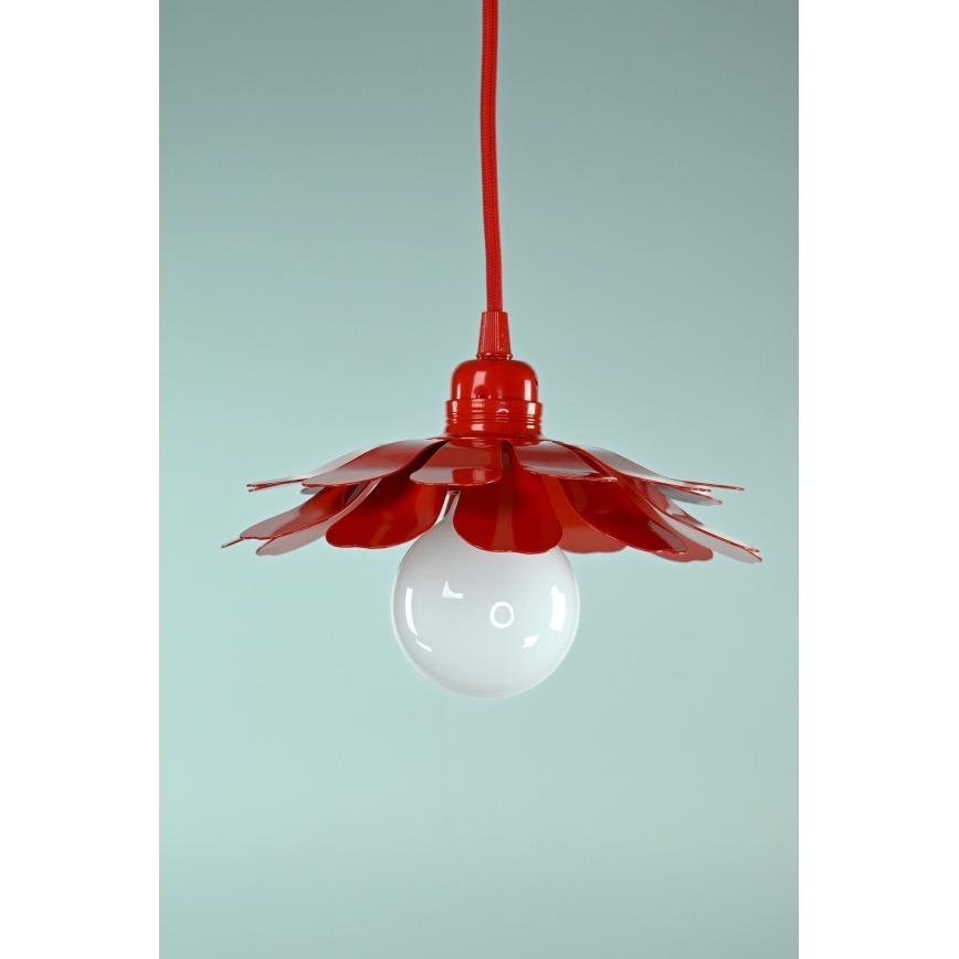 Bohemia-Design - Luster na sajli 1xE27/60W/230V, crvene boje