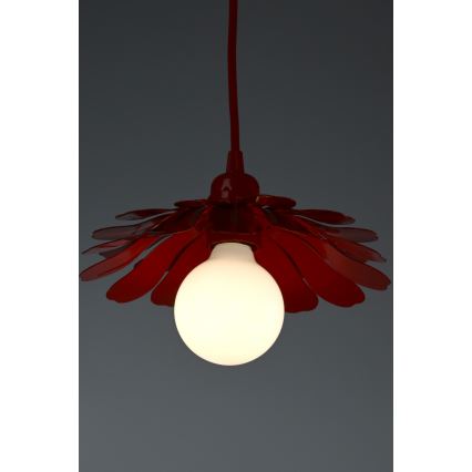 Bohemia-Design - Luster na sajli 1xE27/60W/230V, crvene boje