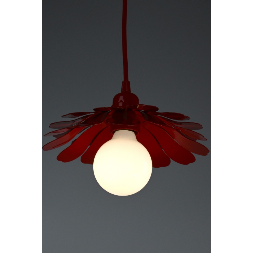Bohemia-Design - Luster na sajli 1xE27/60W/230V, crvene boje