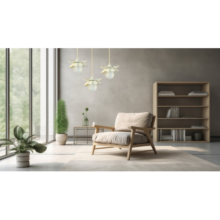 Bohemia-Design - Luster na sajli 1xE27/60W/230V krem