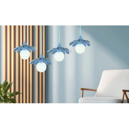 Bohemia-Design - Luster na sajli 1xE27/60W/230V plavi