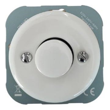 Bohemia-Design - Porcelanski retro prigušiva bez okvira 250V/10A bela