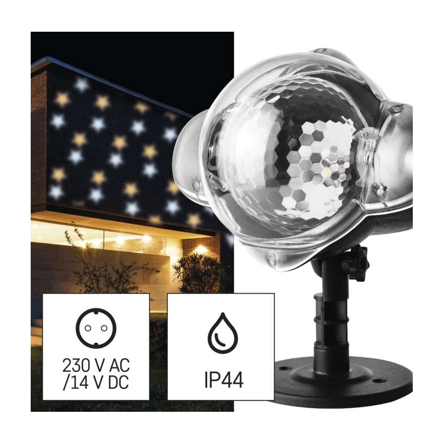 Božićni spoljni LED projektor LED/4W/230V IP44 topla/hladna bela