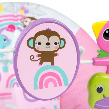 Bright Starts - Dečja vibrirajuća ljuljaška PINK PARADISE 1xLR14