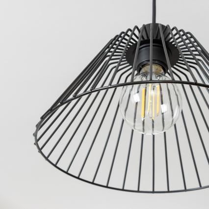 Brilagi - Crni LED luster na sajli CERIA WIRE 1xE27/40W/230V, prečnik 30 cm