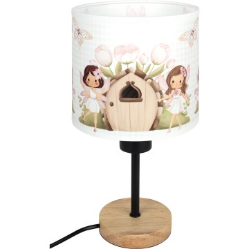 BRILAGI - Dečija stona lampa BOBO WOOD 1xE27/25W/230V hrast/crna/bela/roze/vile
