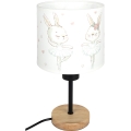 BRILAGI - Dečija stona lampa BOBO WOOD 1xE27/25W/230V hrast/crna/bela/zečići
