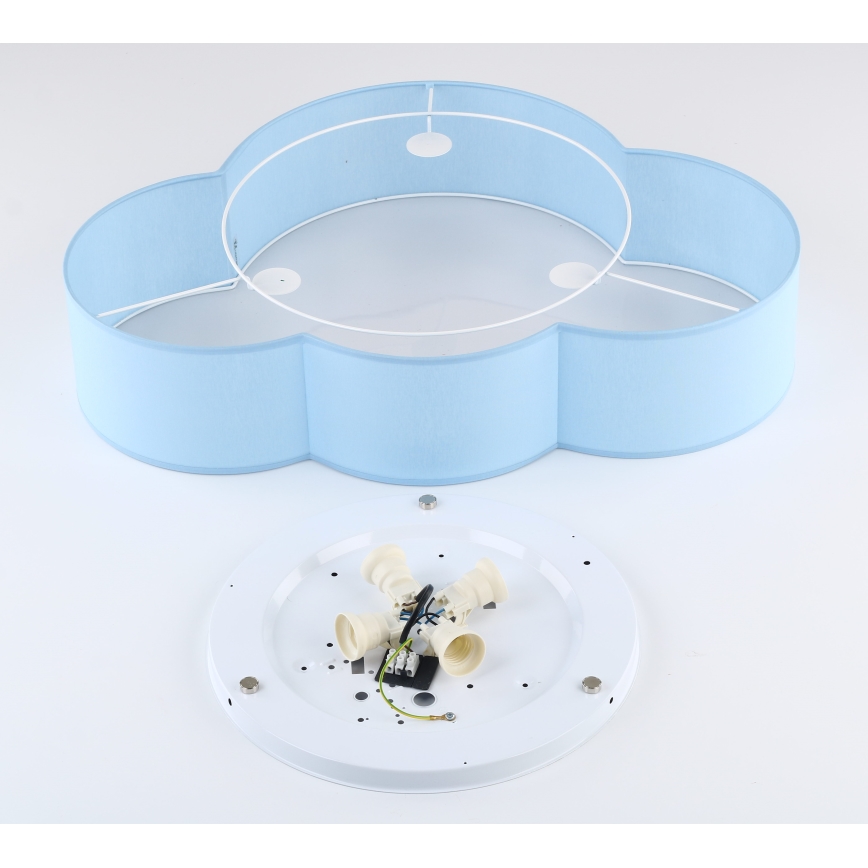 Brilagi - Dečije plafonsko svetlo NIMBUS, 4xE27/15W/230V, 46x63 cm, plavo