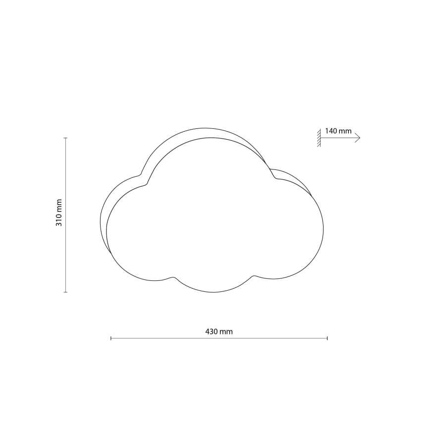 Brilagi - Dečije plafonsko svetlo NIMBUS MINI 2xE27/15W/230V 31x43 cm plava