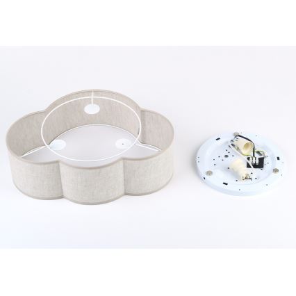 Brilagi - Dečije plafonsko svetlo NIMBUS MINI LINEN 2xE27/15W/230V 31x43 cm bež