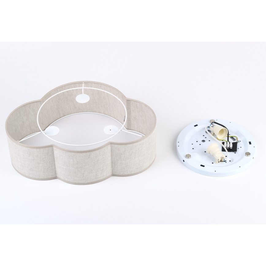 Brilagi - Dečije plafonsko svetlo NIMBUS MINI LINEN 2xE27/15W/230V 31x43 cm bež