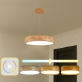 Brilagi - drveni LED luster na sajli FALCON WOOD LED/30W/230V 3000/4000/6000K prečnik 45 cm