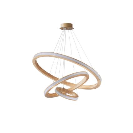 Brilagi - drveni LED luster UMEA WOOD na sajli, LED/45W/230V, prečnik 60 cm