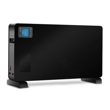 Brilagi - Električni konvektor/grejač 1000/1300/2300W LCD/tajmer/TURBO/termostat crni + daljinski upravljač
