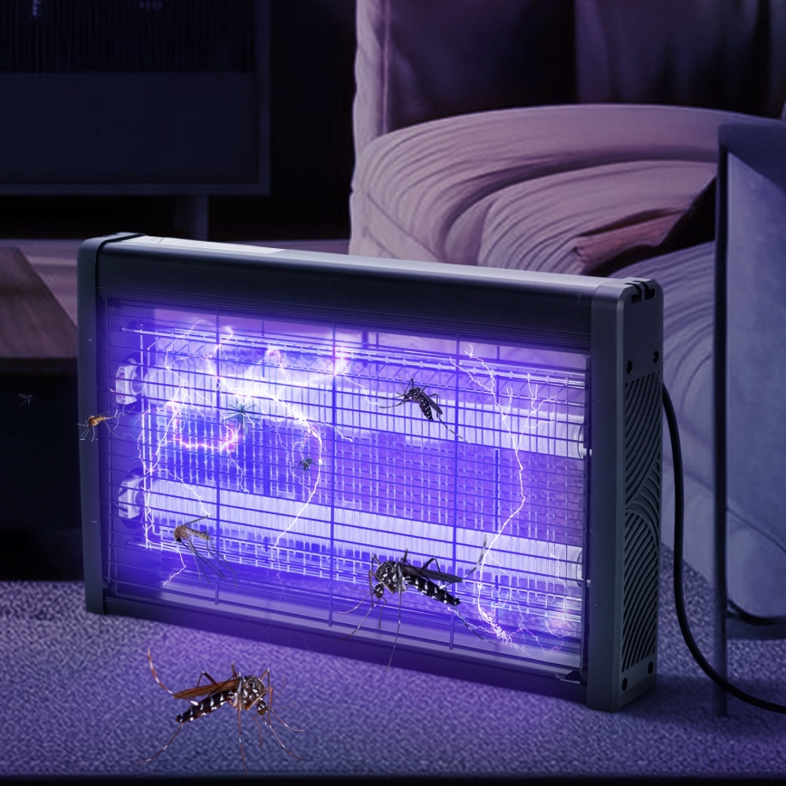 Brilagi - Električni lapač insekata 2xUV/10W/230V 60 m2 crna