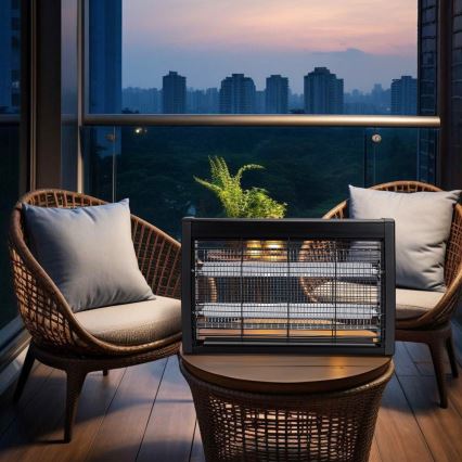 Brilagi - Električni lapač insekata 2xUV/10W/230V 60 m2 crna