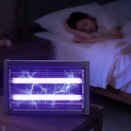 Brilagi - Električni lapač insekata 2xUV/10W/230V 60 m2 crna