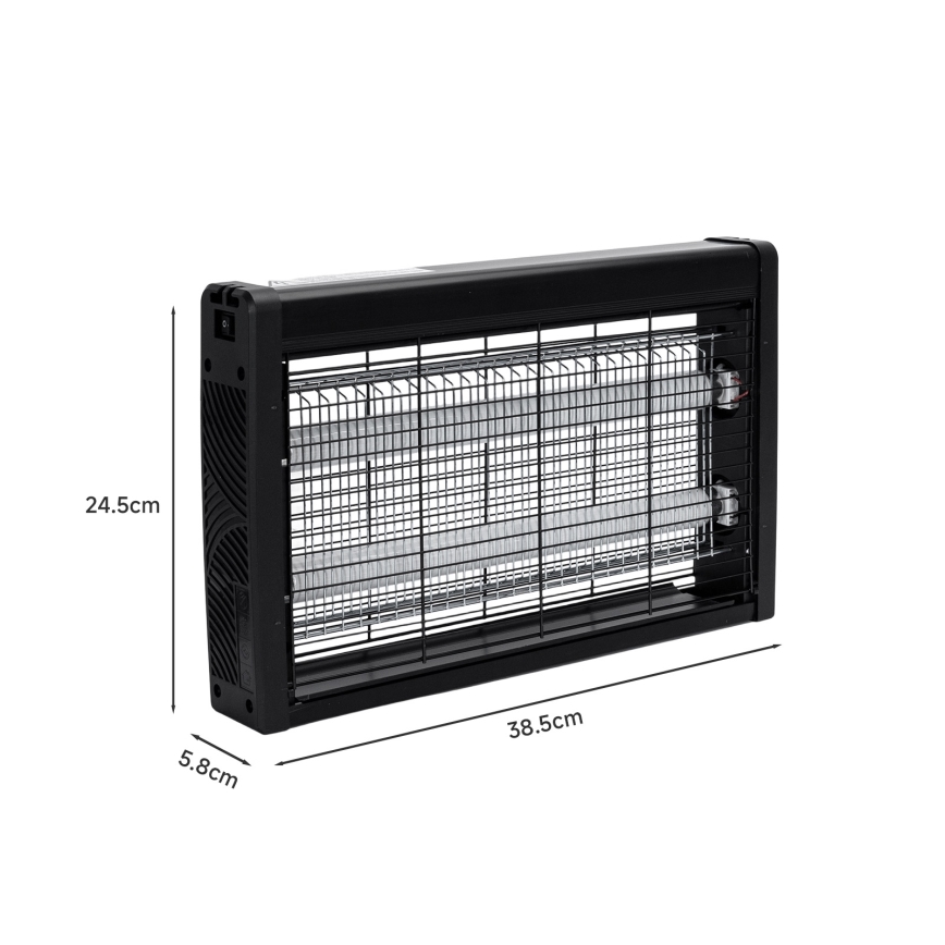 Brilagi - Električni lapač insekata 2xUV/10W/230V 60 m2 crna