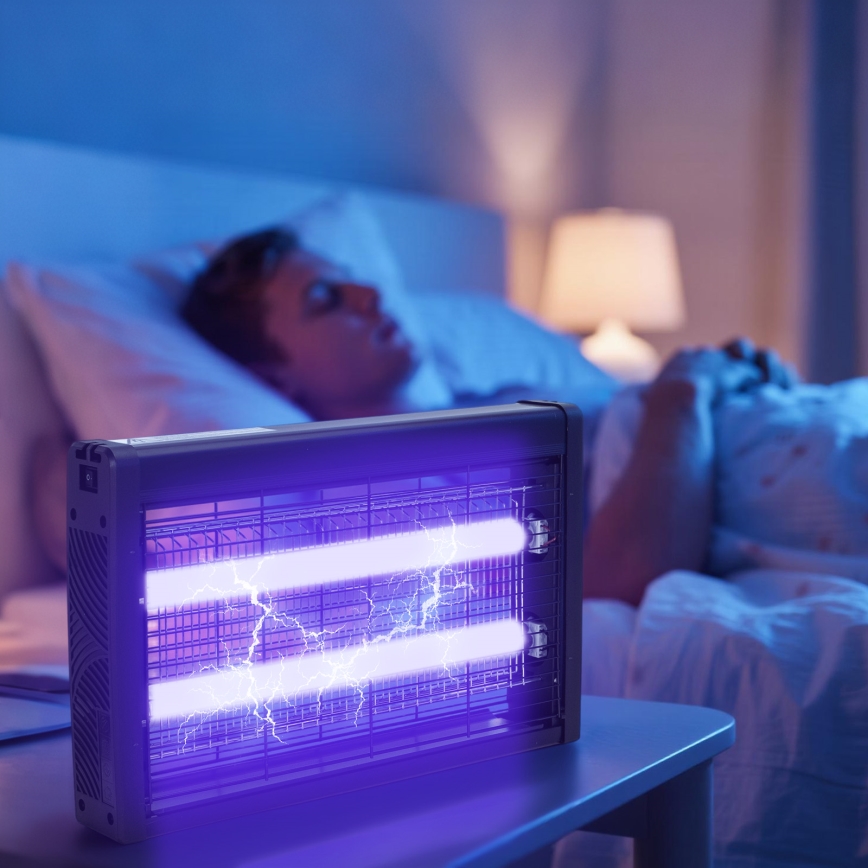 Brilagi - Električni lapač insekata 2xUV/18W/230V 100 m2 crna