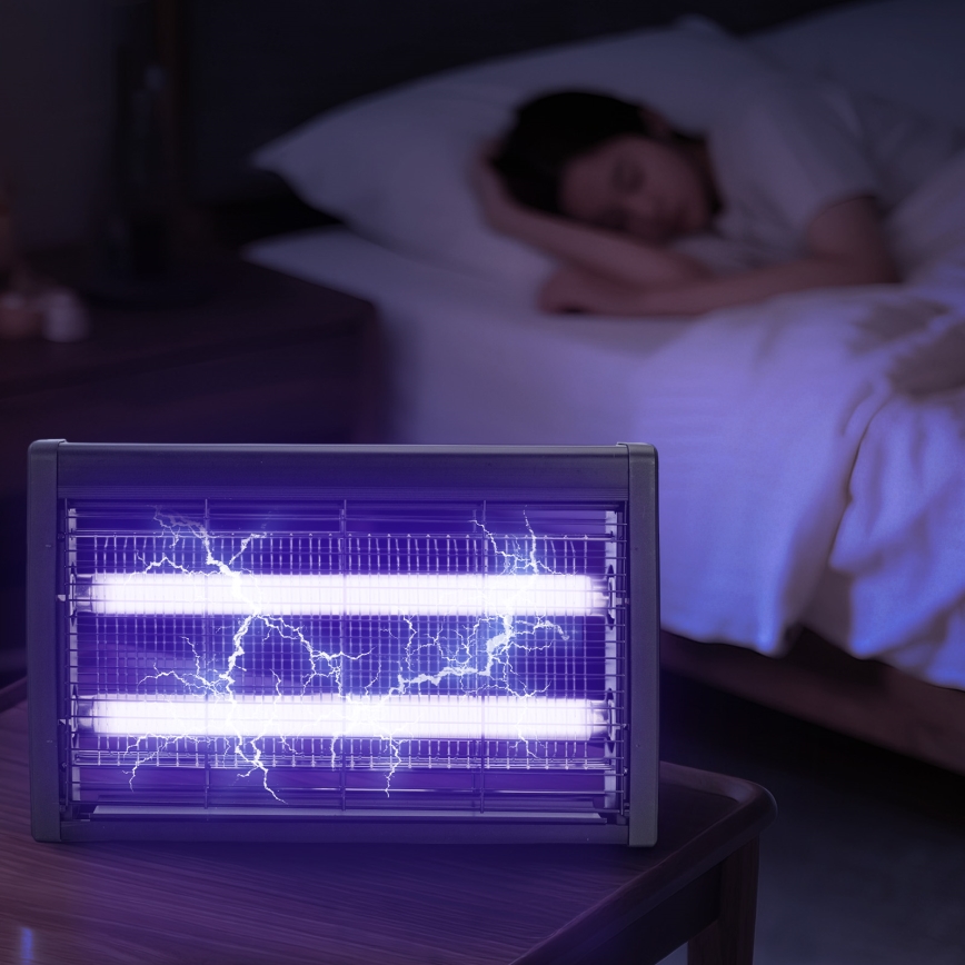 Brilagi - Električni lapač insekata 2xUV/18W/230V 100 m2 crna