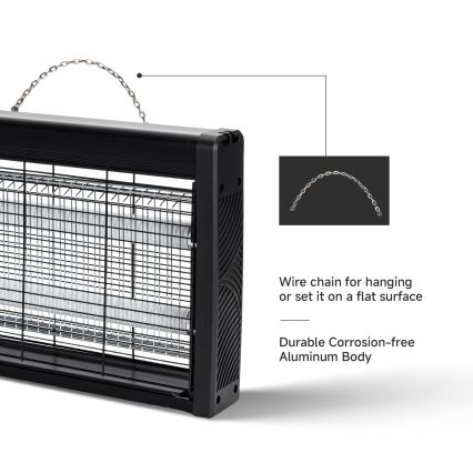 Brilagi - Električni lapač insekata 2xUV/18W/230V 100 m2 crna