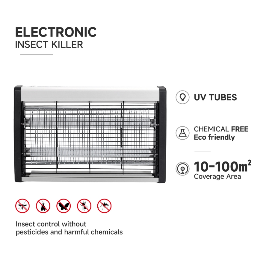 Brilagi - Električni lapač insekata 2xUV/18W/230V, za prostor do 100 m2
