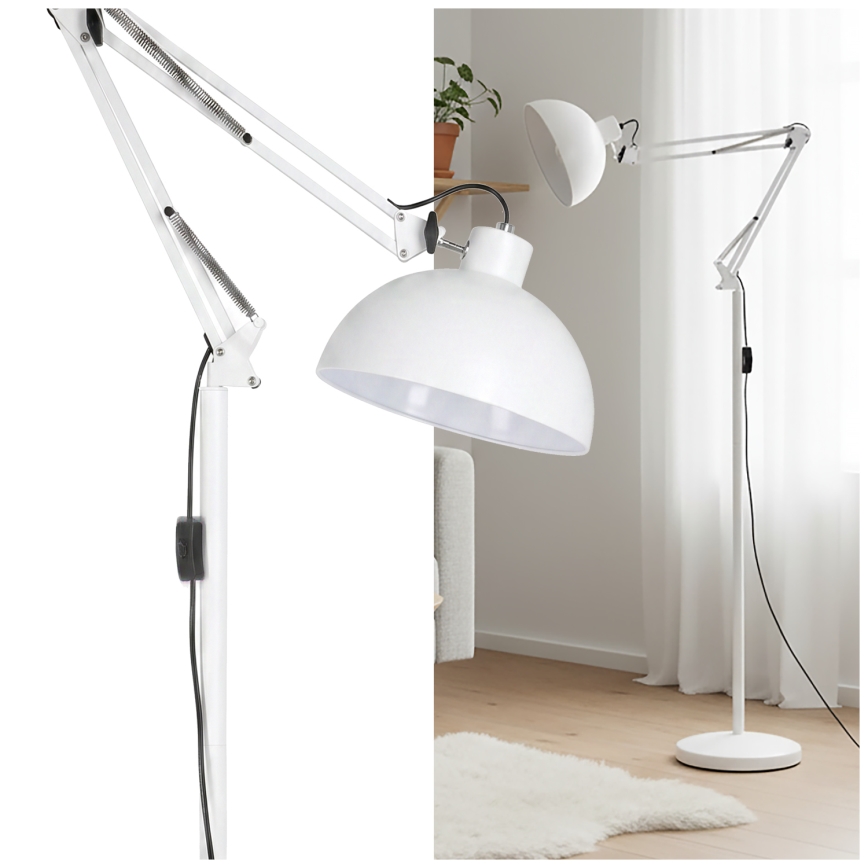 Brilagi - Fleksibilna podna lampa TASKER 1xE27/60W/230V 157 cm bela