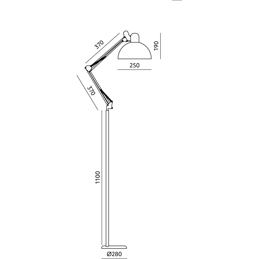 Brilagi - Fleksibilna podna lampa TASKER 1xE27/60W/230V 157 cm bela