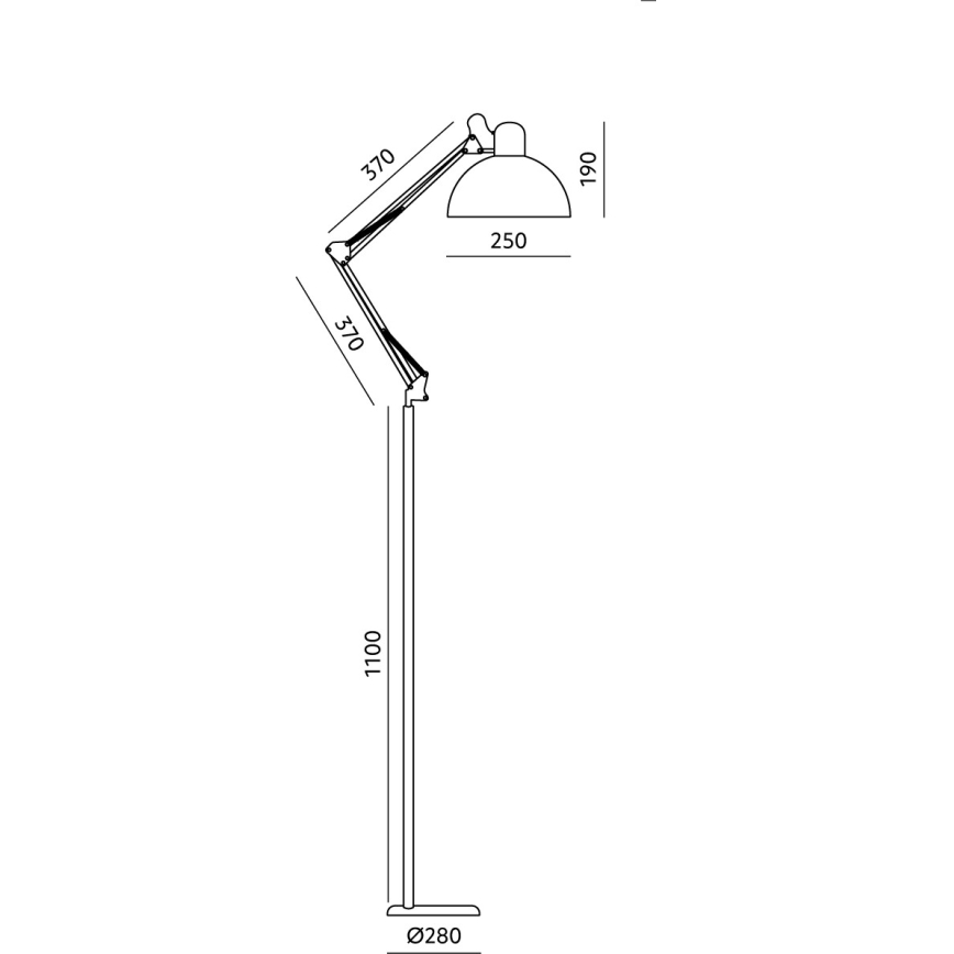 BRILAGI - Fleksibilna podna lampa TASKER 1xE27/60W/230V 157 cm crna