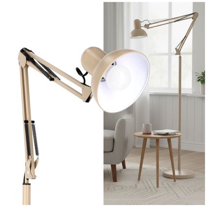 BRILAGI - Fleksibilna podna lampa TASKER 1xE27/60W/230V 184 cm bež