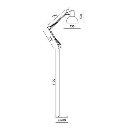 BRILAGI - Fleksibilna podna lampa TASKER 1xE27/60W/230V 184 cm bež