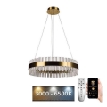 Brilagi - HALO LED kristalni luster na sajli, prigušiva, LED/40W/230V 3000-6500K, prečnik 60 cm + daljinski upravljač